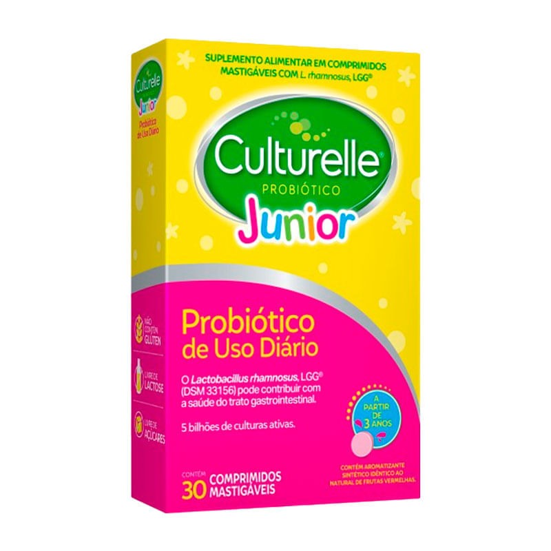 Culturelle Probiotico Junior 30 Comprimidos Mastigaveis