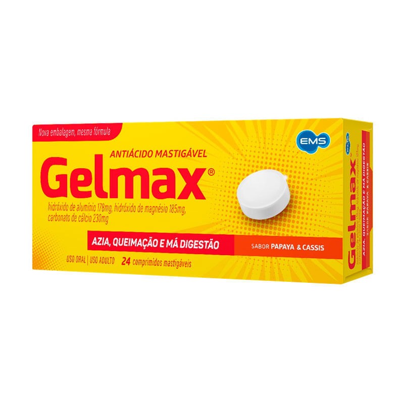 Gelmax Papaia / Cassis c/24 Comprimidos