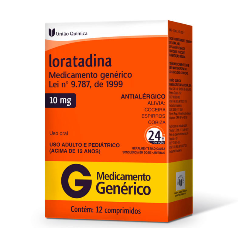 Loratadina 10mg 12 comprimidos Farmace