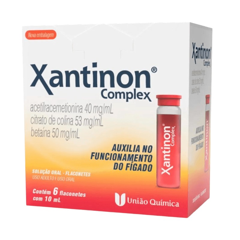 Xantinon Complex 40mg/ml Caixa 6 Flaconetes Com 10ml Cada Solucao Oral