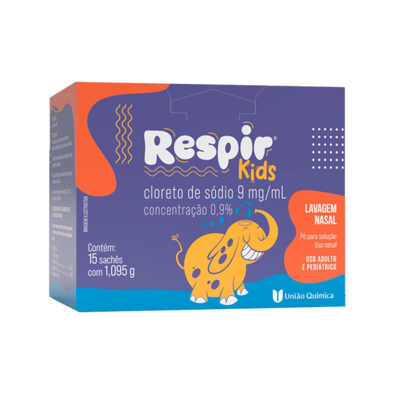 Respir Kids 0,9% c/15 Saches + Uniao Quimica