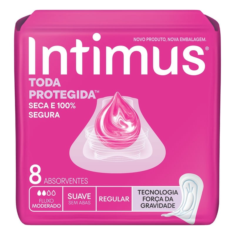 Absorvente Intimus Gel Suave sem Abas 8 un