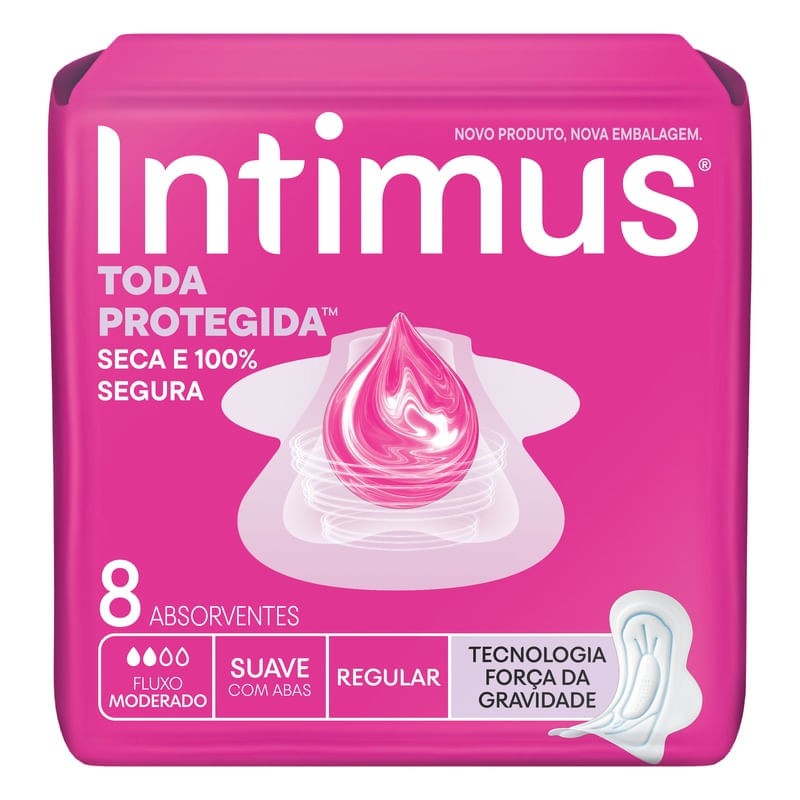 Absorvente Intimus Gel Suave com Abas 8 un