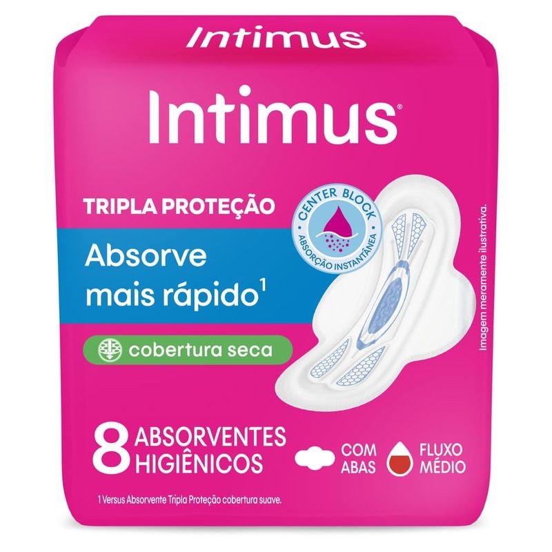 Absorvente Intimus Gel Seca com Abas 8 un