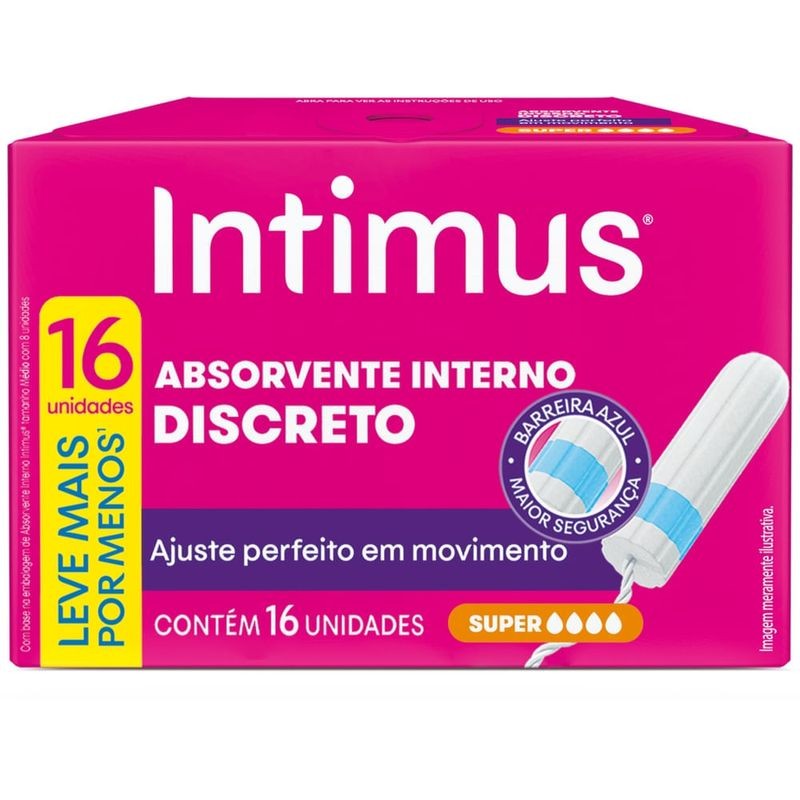 Absorvente Intimus Interno Super 16 un