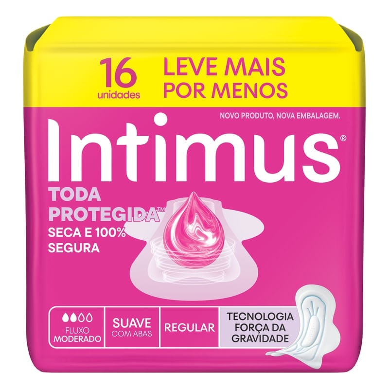 Absorvente Intimus Gel Suave com Abas 16 un