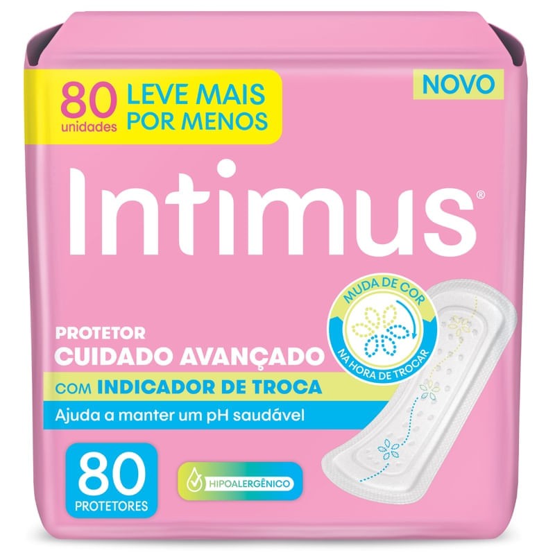 Protetor Diário Intimus com Indicador de Troca 80 un
