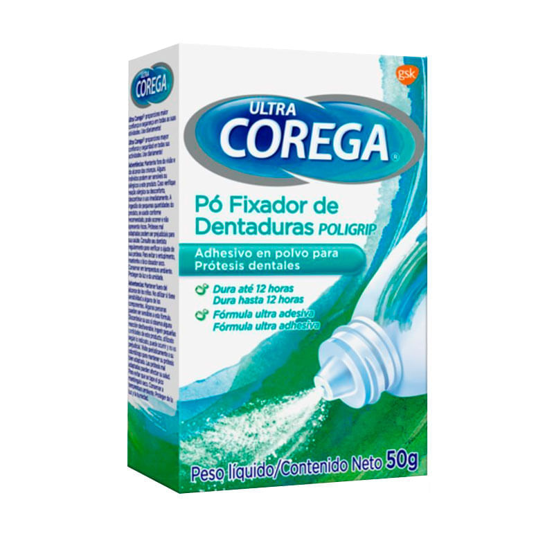 Corega Ultra Po Fixador De Dentadura Poligrid 50g