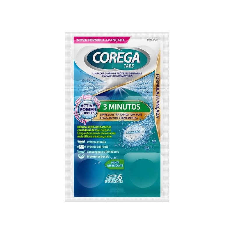 Corega Tabs 3MIN 30 Pastilhas De Limpeza