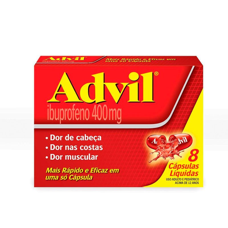 Advil 400mg 8 Capsulas