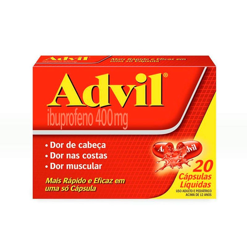 Advil 400mg 20 Capsulas