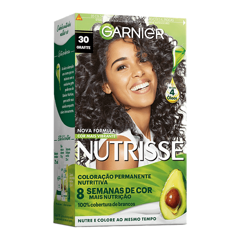 Tintura Capilar Permanente Nutrisse Creme Cor 30 Grafite
