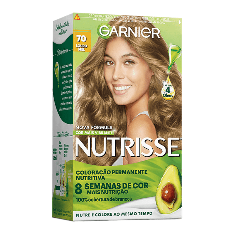 Tintura Capilar Permanente Nutrisse Creme Cor 70 Louro Mel