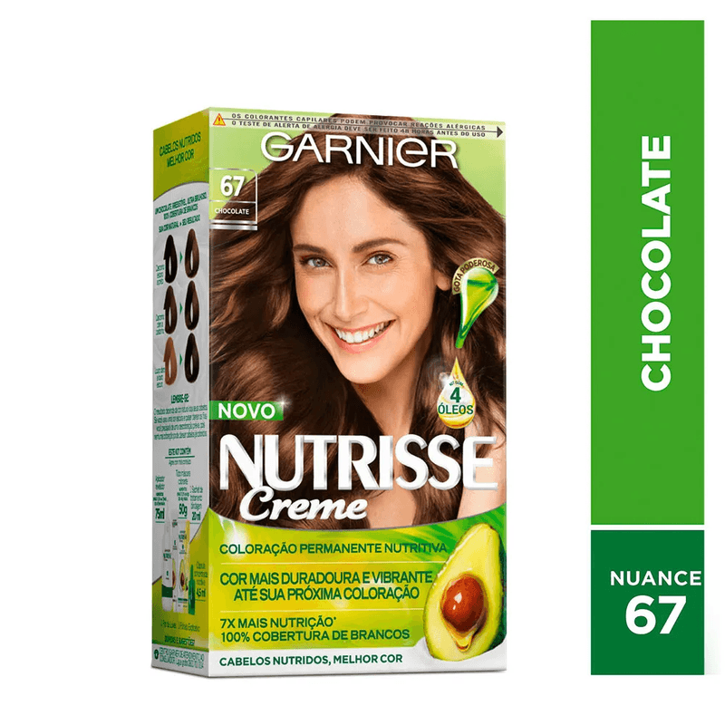Tintura Capilar Permanente Nutrisse Creme Cor 67 Chocolate