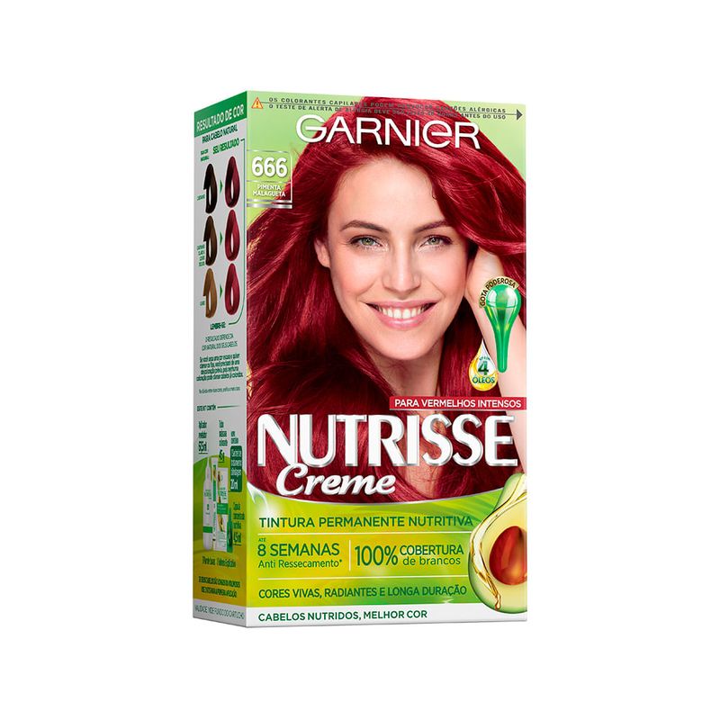 Tintura Capilar Permanente Nutrisse Creme Cor 666 Pimenta Malagueta