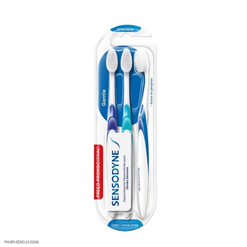 Escova Dental Sensodyne Gentle 3 Unidades