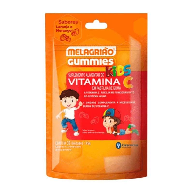 Melagriao Gummmies Kids Vitamina C Laranja Morango c/30 Gomas
