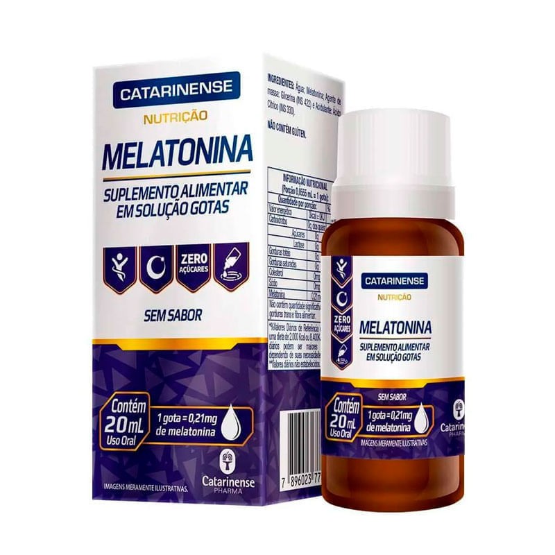 Melatonina Gotas Sem Sabor 0.21mg 20ml Cat
