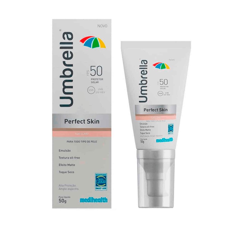 Protetor Solar Umbrella Perfect Skin Tom Claro Fps50 50g