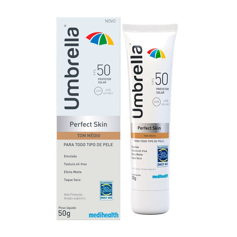 Protetor Solar Umbrella Perfect Skin Tom Escuro Fps50 50g