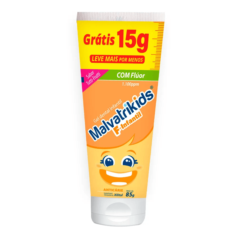 Gel Dental Malvatrikids F Infantil Anticarie 85g Gratis 15g
