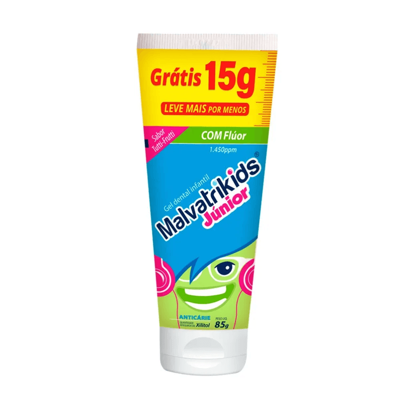 Gel Dental Malvatrikids Junior Tutti-Frutti 85g Gratis 15g