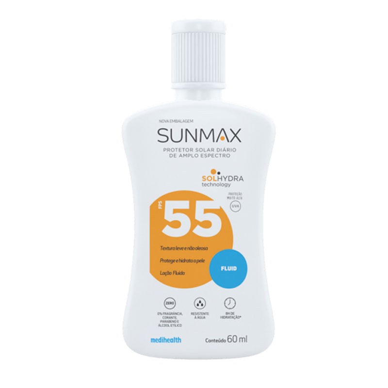 Protetor Solar Sunmax Fluid Fps55 60ml