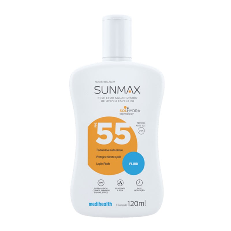 Protetor Solar Sunmax Fluid Fps55 120ml