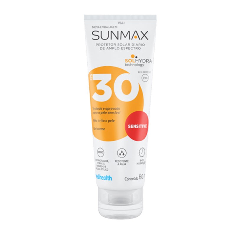 Protetor Solar Facial Sunmax Sensitive Fps30 60g