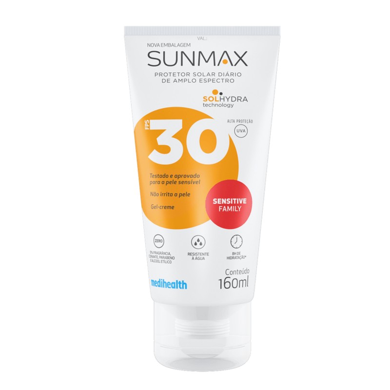 Protetor Solar Sunmax Sensitive Family Fps30 160ml