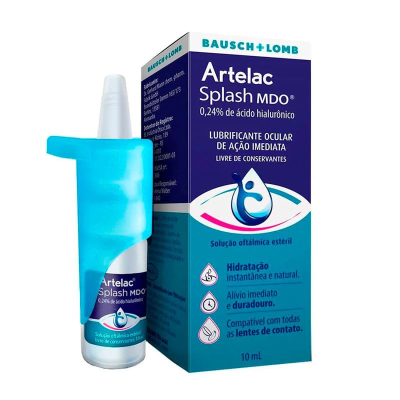 Lubrificante Ocular Artelac Splash Mdo Acido Hialuronico 0,24% Frasco 10ml