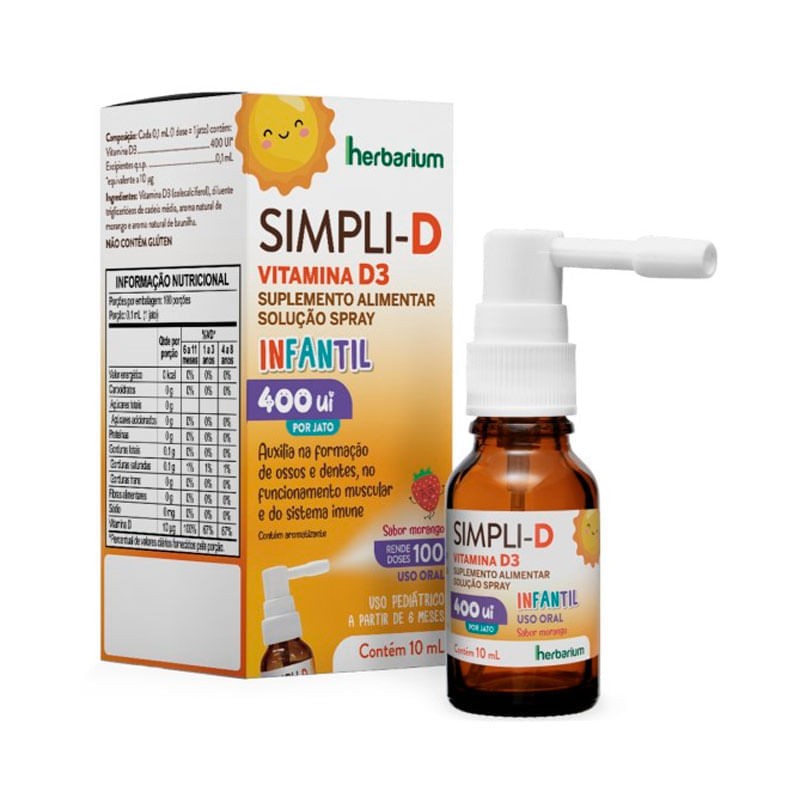 Simpli-d 400UI Infantil Soluçao Spray 10ml