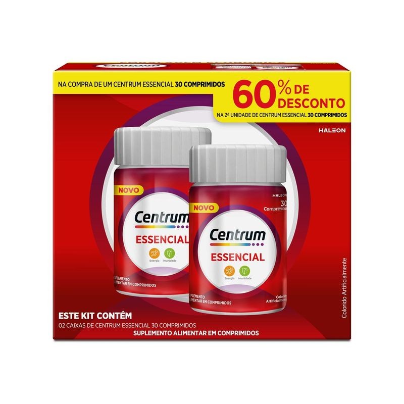 Pack Centrum Essencial 2 Unidades c/30 Comprimidos 60% Off