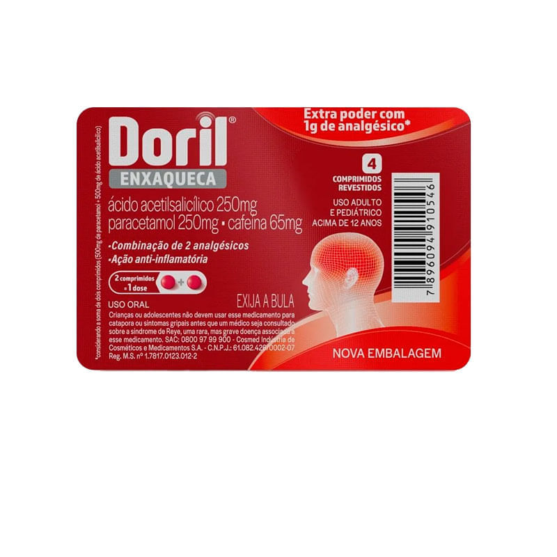 Doril Enxaqueca 4 comprimidos
