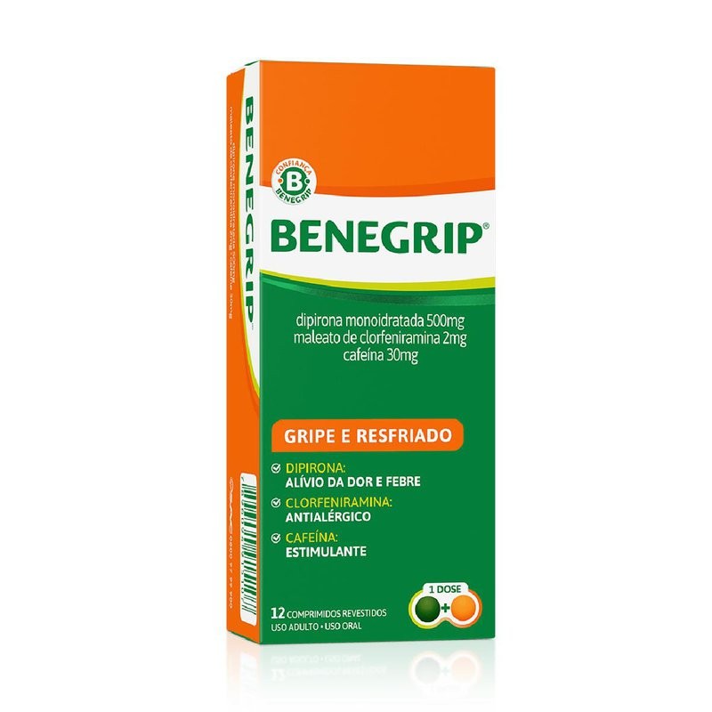 Benegrip 500mg c/12 Comprimidos