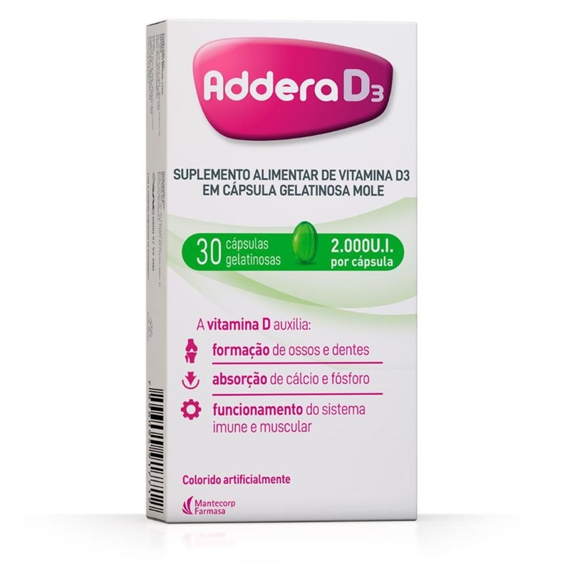 Addera D3 2.000UI c/30 Capsulas Gel