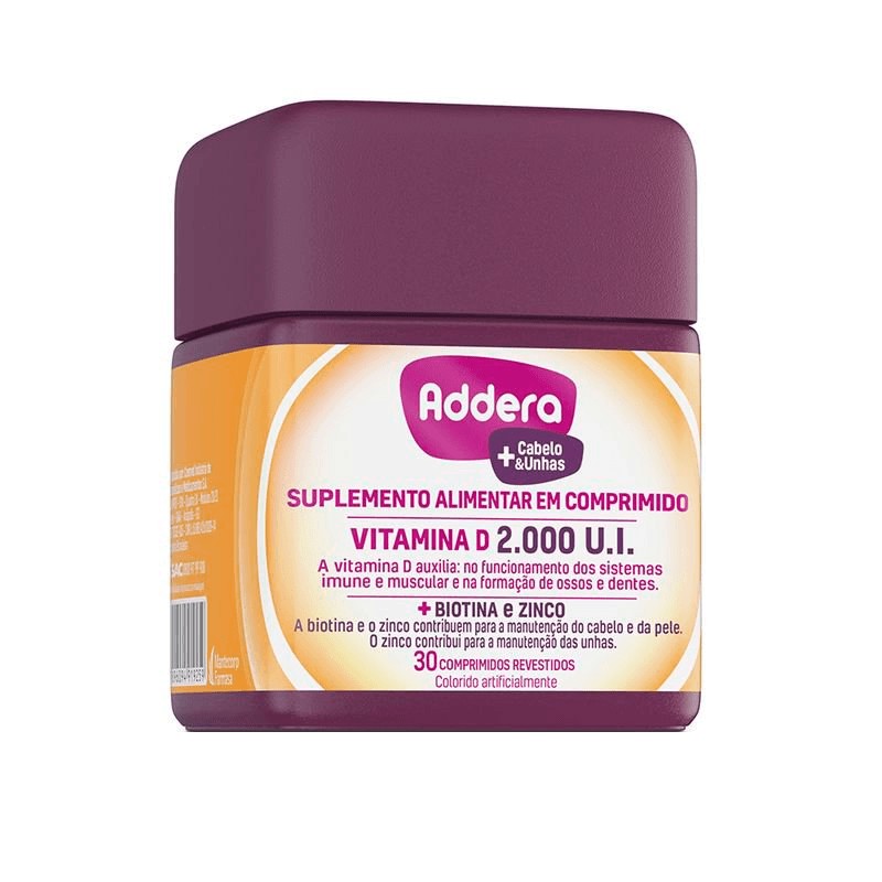 Addera Cabelo E Unha Frasco c/30 Comprimidos