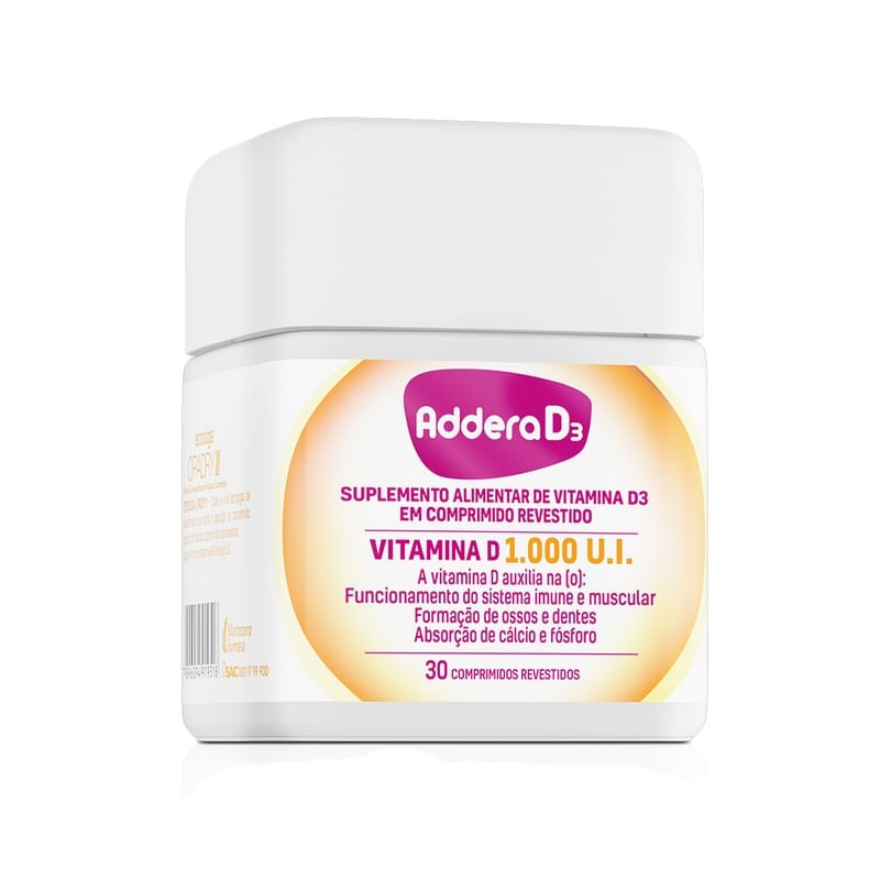 Addera D3 1.000UI Frasco c/30 Comprimidos
