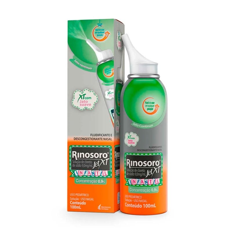Rinosoro Xt Jet 0,9% Spray Infatil Nasal Frasco 100ml