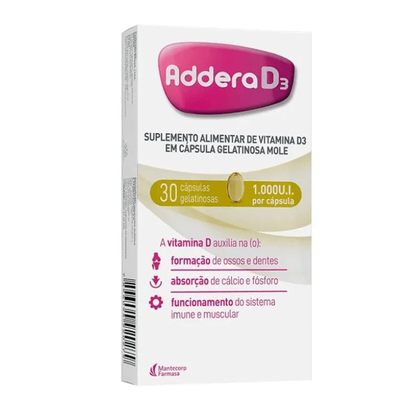 Addera D3 1.000UI Ct Bl 30 Capsulas Moles