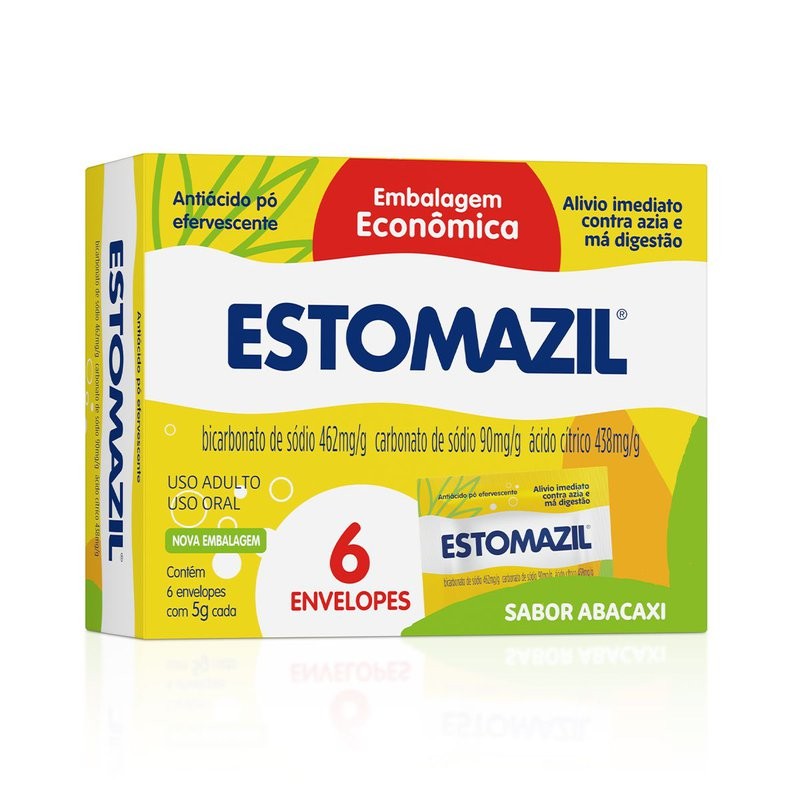 Estomazil Efervescente Abacaxi 5g c/6 Envelopes 5g