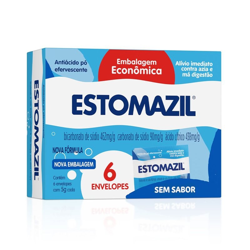 Estomazil Po Efervescente Sem Sabor 5g c/6 Unidades