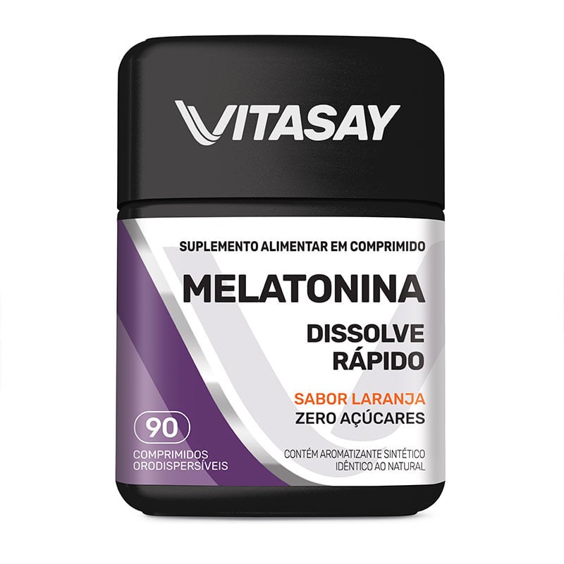 Vitasay Melatonina Laranja Zero Acucar c/90 Comprimidos