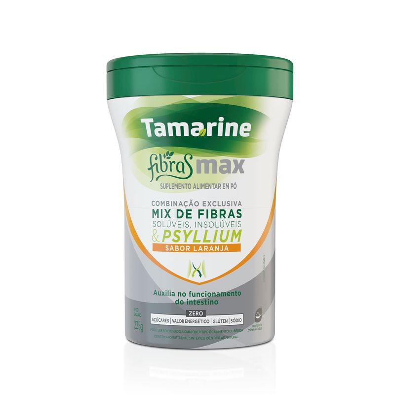 Suplemento Po Laranja Tamarine Fibras Max Pote 225g + Colher Dosadora