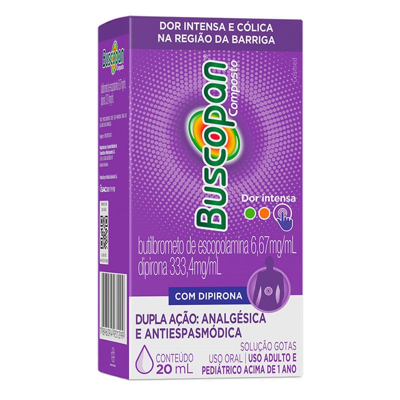 Buscopan Composto 6,67mg/ml + 333,4mg/ml Solucao Oral Com 20ml