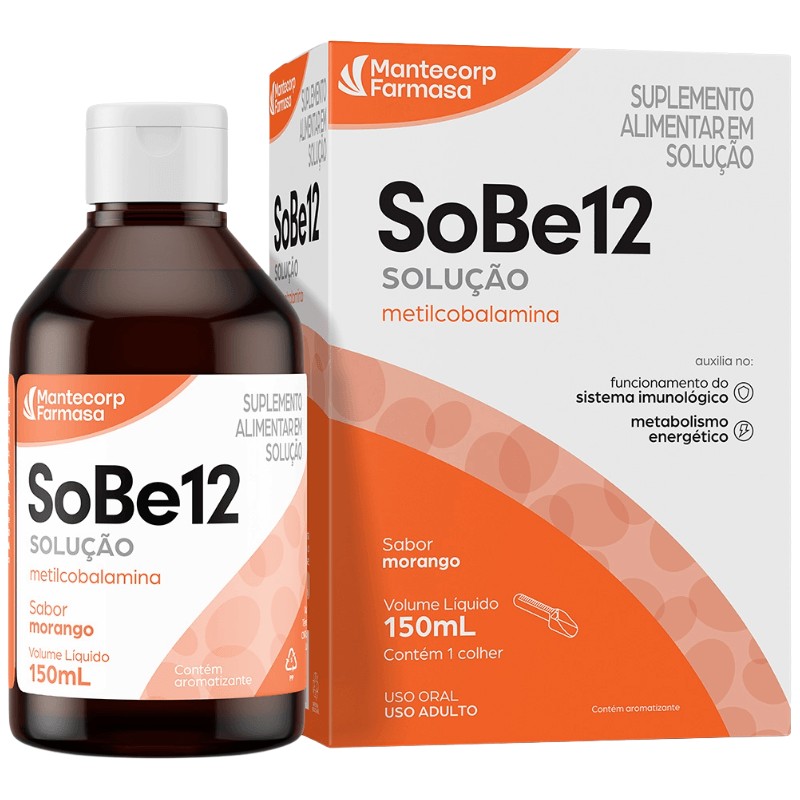 Sobe12 Frasco 150ml Sabor Morango c/1 Colher