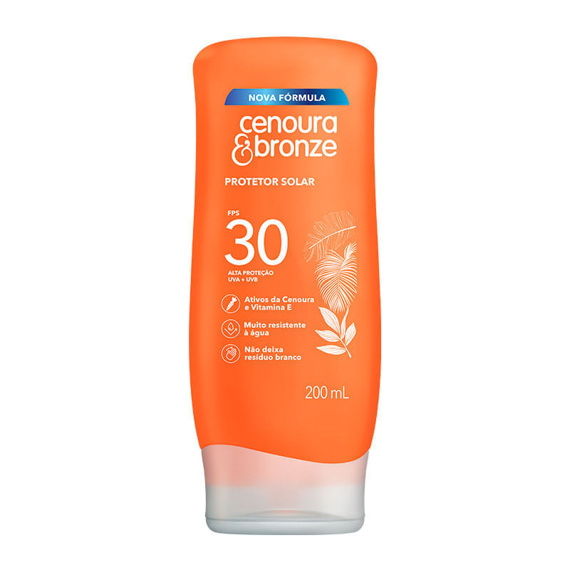 Protetor Solar Fps30 Cenoura & Bronze 200ml