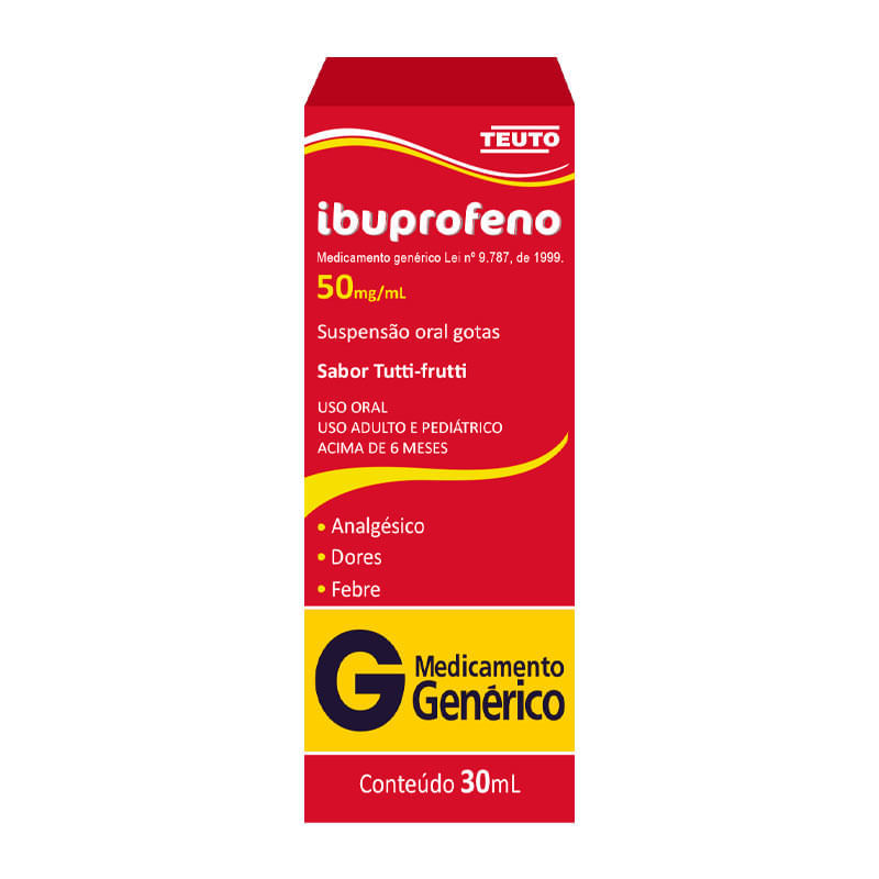 Ibuprofeno 50mg/ml gotas 30ml Teuto
