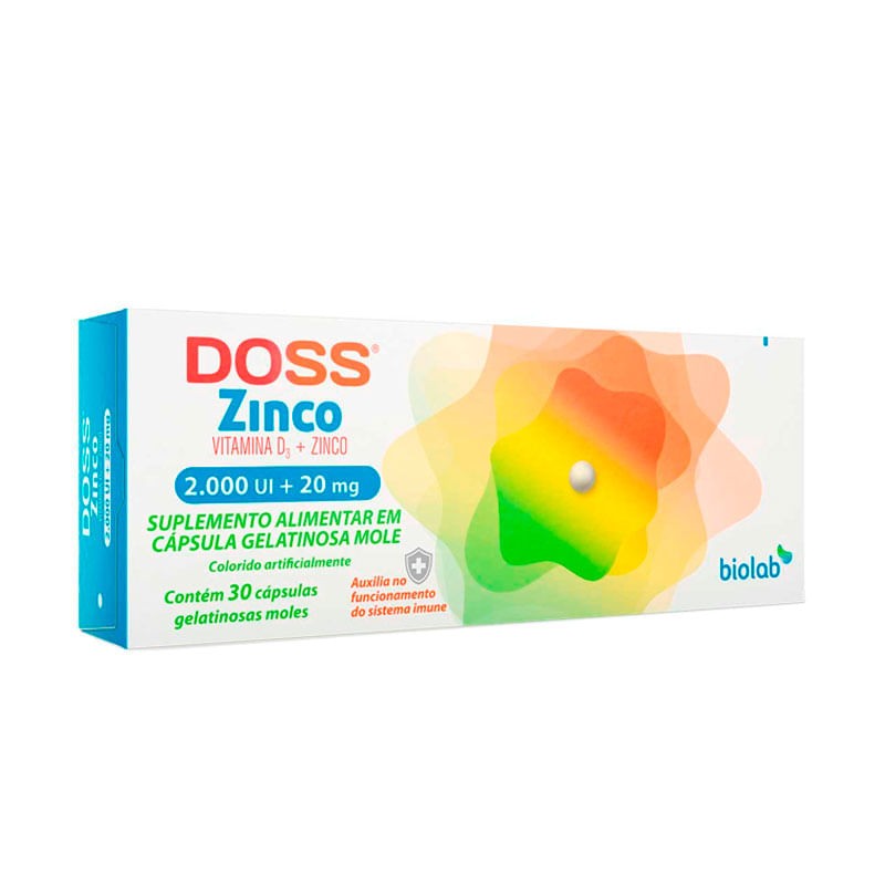 Doss Zinco 2000ui+20mg c/30 Capsulas