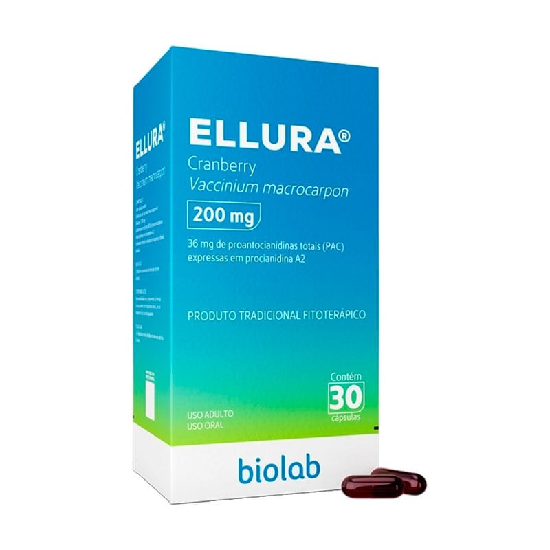 Ellura Cranberry 200mg - 30 Capsulas